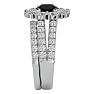 3 1/2 Carat Black Diamond Bridal Set In 14 Karat White Gold Image-4
