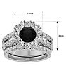 3 1/2 Carat Black Diamond Bridal Set In 14 Karat White Gold Image-5