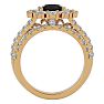 3 1/2 Carat Black Diamond Bridal Set In 14 Karat Yellow Gold Image-3