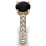 2 Carat Round Shape Black Diamond Engagement Ring In 14 Karat Yellow Gold Image-3