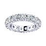 4 Carat Round Diamond Eternity Ring In 14 Karat White Gold, Ring Size 4 Image-1