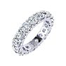 4 Carat Round Diamond Eternity Ring In 14 Karat White Gold, Ring Size 4 Image-2