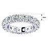 4 Carat Round Diamond Eternity Ring In 14 Karat White Gold, Ring Size 4 Image-4