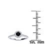 1/2 Carat Round Shape Halo Black Diamond Engagement Ring In 14 Karat White Gold Image-5