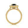2 Carat Round Shape Halo Black Diamond Engagement Ring In 14 Karat Yellow Gold Image-3