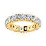 4 Carat Round Diamond Eternity Ring In 14 Karat Yellow Gold, Ring Size 4 Image-1