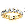 4 Carat Round Diamond Eternity Ring In 14 Karat Yellow Gold, Ring Size 4 Image-4