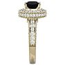 2 3/4 Carat Black Diamond Halo Engagement Ring In 14 Karat White Gold Image-4