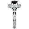 2 3/4 Carat Black Diamond Halo Engagement Ring In 14 Karat Yellow Gold Image-4