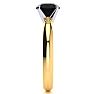 1 1/2 Carat Black Diamond Solitaire Engagement Ring In 14 Karat Yellow Gold Image-3