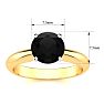 1 1/2 Carat Black Diamond Solitaire Engagement Ring In 14 Karat Yellow Gold Image-4