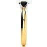 1/4 Carat Black Diamond Solitaire Engagement Ring In 14 Karat Yellow Gold Image-3