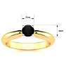 1/4 Carat Black Diamond Solitaire Engagement Ring In 14 Karat Yellow Gold Image-4