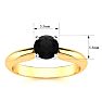 3/4 Carat Black Diamond Solitaire Engagement Ring In 14 Karat Yellow Gold Image-4