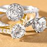 2 Carat Round Diamond Diamond Engagement Ring With 1 1/2 Carat Center Diamond In 14K Rose Gold Image-7