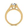 2 1/2 Carat Round Diamond Engagement Ring With 2 Carat Center Diamond In 14K Yellow Gold Image-3
