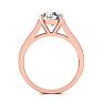 2 1/2 Carat Round Diamond Engagement Ring With 2 Carat Center Diamond In 14K Rose Gold Image-3