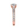 2 1/2 Carat Round Diamond Engagement Ring With 2 Carat Center Diamond In 14K Rose Gold Image-4