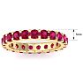 5 Carat Round Ruby Eternity Ring In 14 Karat Yellow Gold, Ring Size 4.5 Image-5