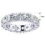 5 Carat Round Diamond Eternity Ring In Platinum, Ring Size 4 Image-4