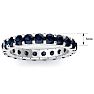 5 Carat Round Sapphire Eternity Ring In 14 Karat White Gold, Ring Size 7 Image-5