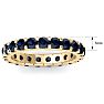 5 Carat Round Sapphire Eternity Ring In 14 Karat Yellow Gold, Ring Size 8 Image-5