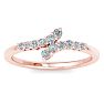 Stunning 1/4ct Journey Diamond Band in 14K Rose Gold Image-1