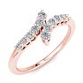 Stunning 1/4ct Journey Diamond Band in 14K Rose Gold Image-2