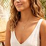 1/10 Carat Diamond Cross Necklace In Yellow Gold Over Sterling Silver, 17 Inches Image-7