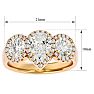 2 1/2 Carat Pear Shape Halo Lab Grown Diamond Three Stone Ring In 14 Karat Yellow Gold Image-5