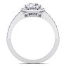 1 Carat Halo Lab Grown Diamond Engagement Ring In 14 Karat White Gold Image-3