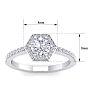 1 Carat Halo Lab Grown Diamond Engagement Ring In 14 Karat White Gold Image-5