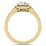 1 Carat Halo Lab Grown Diamond Engagement Ring In 14 Karat Yellow Gold Image-3