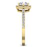 1 Carat Halo Lab Grown Diamond Engagement Ring In 14 Karat Yellow Gold Image-4