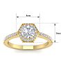 1 Carat Halo Lab Grown Diamond Engagement Ring In 14 Karat Yellow Gold Image-5