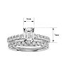 2 Carat Emerald Cut Lab Grown Diamond Bridal Set In 14 Karat White Gold Image-5