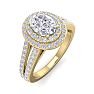 1 3/4 Carat Oval Shape Lab Grown Diamond Ring In 14 Karat Yellow Gold Image-2