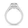 1 1/4 Carat Oval Shape Antique Halo Lab Grown Diamond Ring In 14 Karat White Gold Image-3