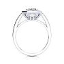 1 1/3 Carat Halo Lab Grown Diamond Engagement Ring In 14 Karat White Gold Image-3