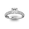 1 1/2 Carat Cushion Cut Double Prong Set Engagement Ring in 14 Karat White Gold Image-1