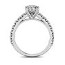 1 1/2 Carat Cushion Cut Double Prong Set Engagement Ring in 14 Karat White Gold Image-3