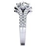 14K White Gold 2 Carat Fancy Lab Grown Diamond Engagement Ring, With 1.25 Carat Center Image-4