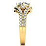 14K Yellow Gold 2 Carat Fancy Lab Grown Diamond Engagement Ring, With 1.25 Carat Center Image-4
