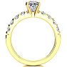 2 Carat Princess Center Engagement Ring and Wedding Band Set In 14K Yellow Gold Image-3
