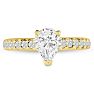 1 Carat Pear Shape Lab Grown Diamond Engagement Ring In 14 Karat Yellow Gold  Image-1