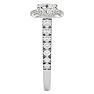 2 Carat Cushion Cut Halo Lab Grown Diamond Engagement Ring In 14 Karat White Gold Image-4