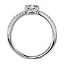 1 1/4 Carat Oval Shape Lab Grown Diamond Ring In 14 Karat White Gold Image-3