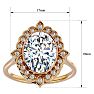 1 1/4 Carat Oval Shape Halo Lab Grown Diamond Ring In 14 Karat Yellow Gold Image-5