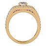 2 Carat Halo Lab Grown Diamond Engagement Ring in 14 Karat Yellow Gold Image-3