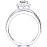 1 Carat Princess Cut Pave Halo Lab Grown Diamond Bridal Set in 14k White Gold
 Image-2